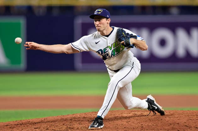 June 19, 2026, St. Petersburg, Florida, USA: Tampa Bay Rays pitcher Kevin Kelly (49) delivers a pitch during an MLB, Baseball Herren, USA game against the Washington Nationals on June 19, 2026 at Tropicana Field. The Rays beat the Nationals 5-2. MLB 2026: Washington Nationals 2 : 5 Tampa Bay Rays  - ZUMAh180 20260619_zsp_h180_073 Copyright: xKimxHukarix