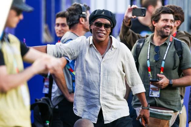 RECORD DATE NOT STATED FIFA World Cup, WM, Weltmeisterschaft, Fussball 2026 - Group C - Brazil v Haiti Former footballer, Ronaldinho Gaucho before the match between Brazil and Haiti in the second round of Group C of the 2026 FIFA World Cup group stage at Philadelphia Stadium, in Philadelphia, United States, on Friday, June 19, 2026.(Foto: William Volcov Brazil Photo Press IMAGO) Sports Philadelphia PA United States of America Copyright: xWILLIAMxVOLCOVx