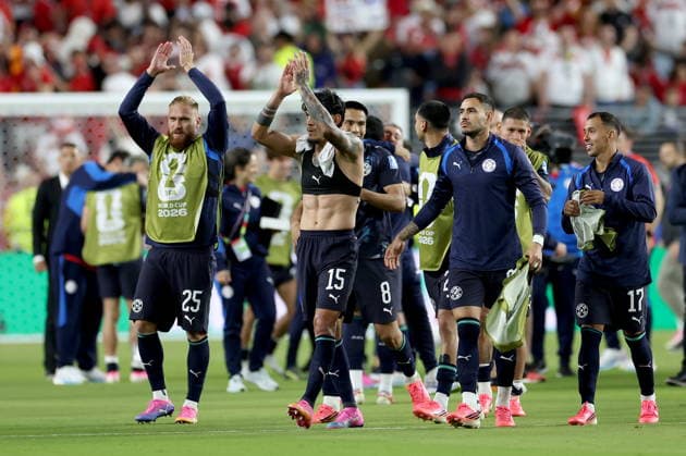 FIFA World Cup, WM, Weltmeisterschaft, Fussball 2026 - Group D - Turkey vs Paraguay Players of Paraguay celebrate after the FIFA World Cup 2026 group stage match Turkey against Paraguay, in San Francisco, USA, 19 June 2026. Paraguay won 1-0. SAN FRANCISCO United States  Copyright: xBENJAMINxFANJOYx