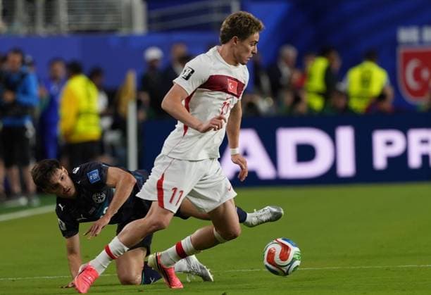 Turkiye v Paraguay - FIFA World Cup, WM, Weltmeisterschaft, Fussball 2026 - Group D SANTA CLARA, UNITED STATES - JUNE 19: Kenan Yildiz of Turkiye in action during the 2026 FIFA World Cup First Stage Group D match between Turkiye and Paraguay at the San Francisco Bay Area Stadium (Levi’s Stadium) in Santa Clara, California, United States on June 19, 2026. Tayfun Coskun Anadolu California United States. Editorial use only. Please get in touch for any other usage.  Copyright: x2026xAnadoluxTayfunxCoskunx