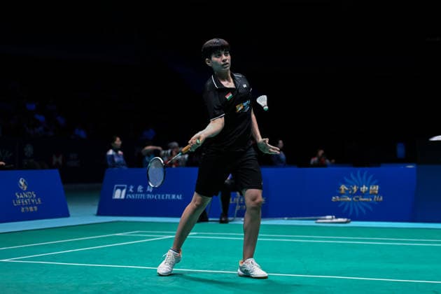 MACAO, CHINA - JUNE 19: Anmol Kharb of India competes in the Women s Singles Quarterfinal match against Han Qianxi of China on day 4 of Macao Open Badminton 2026 at Macao East Asian Games Dome on June 19, 2026 in Macao, China.  Copyright: xVCGx 111649287257