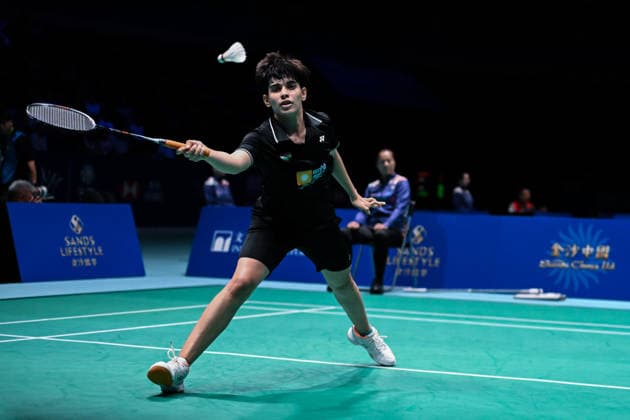 MACAO, CHINA - JUNE 19: Anmol Kharb of India competes in the Women s Singles Quarterfinal match against Han Qianxi of China on day 4 of Macao Open Badminton 2026 at Macao East Asian Games Dome on June 19, 2026 in Macao, China.  Copyright: xVCGx 111649287258