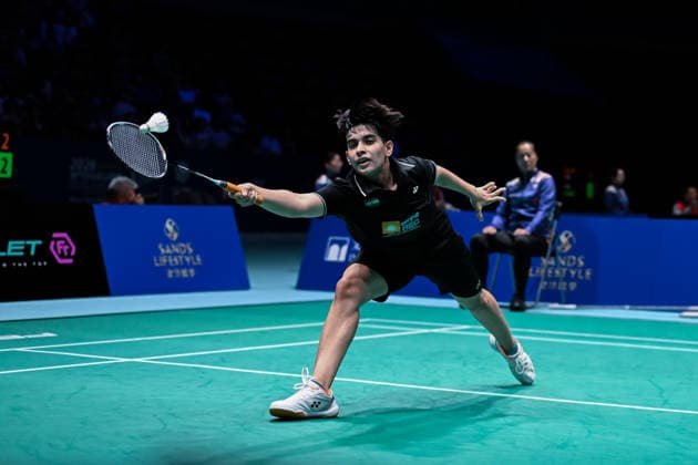 MACAO, CHINA - JUNE 19: Anmol Kharb of India competes in the Women s Singles Quarterfinal match against Han Qianxi of China on day 4 of Macao Open Badminton 2026 at Macao East Asian Games Dome on June 19, 2026 in Macao, China.  Copyright: xVCGx 111649287259