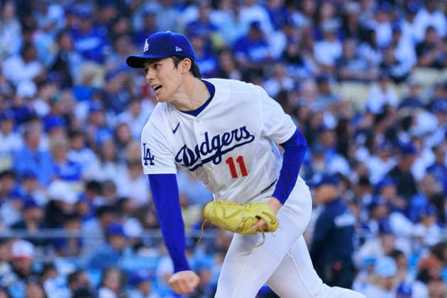 June 19, 2026, Los Angeles, California, USA: Roki Sasaki 11 of the Los Angeles Dodgers during a regular season MLB, Baseball Herren, USA game against the Baltimore Orioles on Friday June 19, 2026 at Dodger Stadium in Los Angeles, California. Dodgers defeat Orioles, 6-5. JAVIER ROJAS PI Dodgers Defeat Orioles, 6-5  - ZUMAp124 20260619_zaa_p124_003 Copyright: xJavierxRojasx