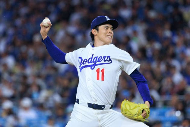 June 19, 2026, Los Angeles, California, USA: Roki Sasaki 11 of the Los Angeles Dodgers during a regular season MLB, Baseball Herren, USA game against the Baltimore Orioles on Friday June 19, 2026 at Dodger Stadium in Los Angeles, California. Dodgers defeat Orioles, 6-5. JAVIER ROJAS PI Dodgers Defeat Orioles, 6-5  - ZUMAp124 20260619_zaa_p124_027 Copyright: xJavierxRojasx