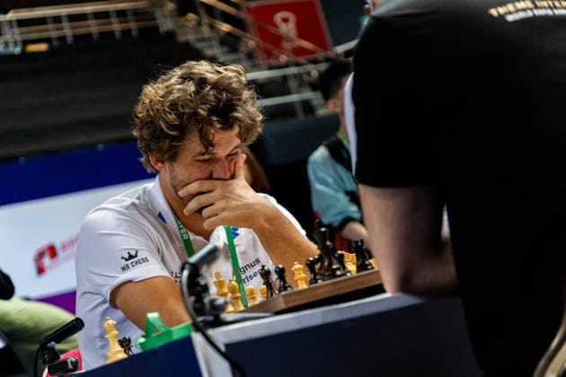 June 20, 2026, Hong Kong, Hong Kong, China: Chess Grandmaster MAGNUS CARLSEN (NOR) during a Blitz match at the 2026 FIDE World Team Rapid and Blitz Chess Championship in Hong Kong.Chess Hong Kong China - ZUMAm298 0859595551st Copyright: xJamesxModestox