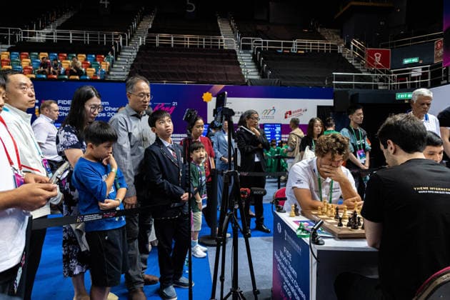 June 20, 2026, Hong Kong, Hong Kong, China: Spectators watching MAGNUS CARLSEN (NOR) in action at the 2026 FIDE World Team Rapid and Blitz Chess Championship in Hong Kong. Hong Kong China - ZUMAm298 0859595589st Copyright: xJamesxModestox