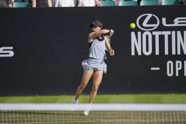 Lexus Nottingham Open - Day Five Nottingham, England 19 Jun 2026 Viktorija Golubic in action during their Quarter Final singles match at the 2026 Lexus Nottingham Open Women s tennis tournament taking place at the Nottingham Tennis Centre, Nottingham, England. Nottingham Great Britain United Kingdom  Copyright: xOwenxHammondx originalFilename:hammond-2026lexu260619_npUXa.jpg