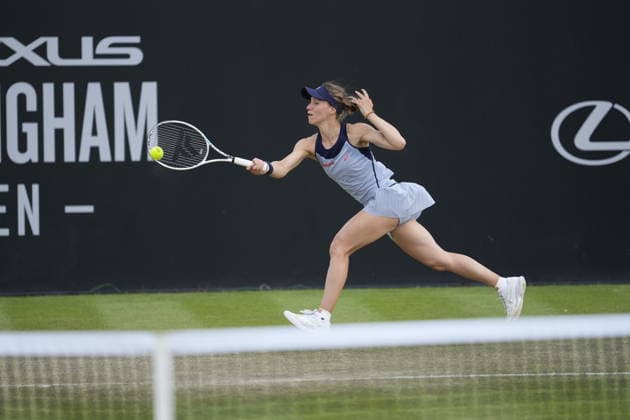 Lexus Nottingham Open - Day Five Nottingham, England 19 Jun 2026 Viktorija Golubic in action during their Quarter Final singles match at the 2026 Lexus Nottingham Open Women s tennis tournament taking place at the Nottingham Tennis Centre, Nottingham, England. Nottingham Great Britain United Kingdom  Copyright: xOwenxHammondx originalFilename:hammond-2026lexu260619_npOkV.jpg