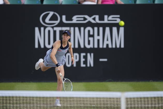Lexus Nottingham Open - Day Five Nottingham, England 19 Jun 2026 Viktorija Golubic in action during their Quarter Final singles match at the 2026 Lexus Nottingham Open Women s tennis tournament taking place at the Nottingham Tennis Centre, Nottingham, England. Nottingham Great Britain United Kingdom  Copyright: xOwenxHammondx originalFilename:hammond-2026lexu260619_npHEv.jpg