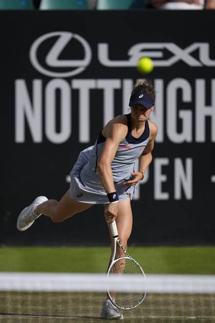 Lexus Nottingham Open - Day Five Nottingham, England 19 Jun 2026 Viktorija Golubic in action during their Quarter Final singles match at the 2026 Lexus Nottingham Open Women s tennis tournament taking place at the Nottingham Tennis Centre, Nottingham, England. Nottingham Great Britain United Kingdom  Copyright: xOwenxHammondx originalFilename:hammond-2026lexu260619_npLrm.jpg
