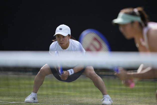 Lexus Nottingham Open - Day Five Nottingham, England 19 Jun 2026 Shuko Aoyama in action during their Quarter Final doubles match at the 2026 Lexus Nottingham Open Women s tennis tournament taking place at the Nottingham Tennis Centre, Nottingham, England. Nottingham Great Britain United Kingdom  Copyright: xOwenxHammondx originalFilename:hammond-2026lexu260619_np12K.jpg