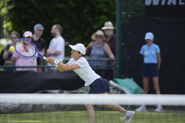 Lexus Nottingham Open - Day Five Nottingham, England 19 Jun 2026 Shuko Aoyama in action during their Quarter Final doubles match at the 2026 Lexus Nottingham Open Women s tennis tournament taking place at the Nottingham Tennis Centre, Nottingham, England. Nottingham Great Britain United Kingdom  Copyright: xOwenxHammondx originalFilename:hammond-2026lexu260619_npf4E.jpg