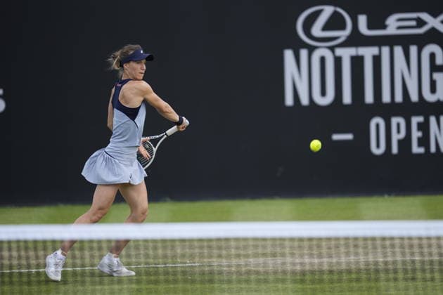Lexus Nottingham Open - Day Five Nottingham, England 19 Jun 2026 Viktorija Golubic in action during their Quarter Final singles match at the 2026 Lexus Nottingham Open Women s tennis tournament taking place at the Nottingham Tennis Centre, Nottingham, England. Nottingham Great Britain United Kingdom  Copyright: xOwenxHammondx originalFilename:hammond-2026lexu260619_npvXt.jpg