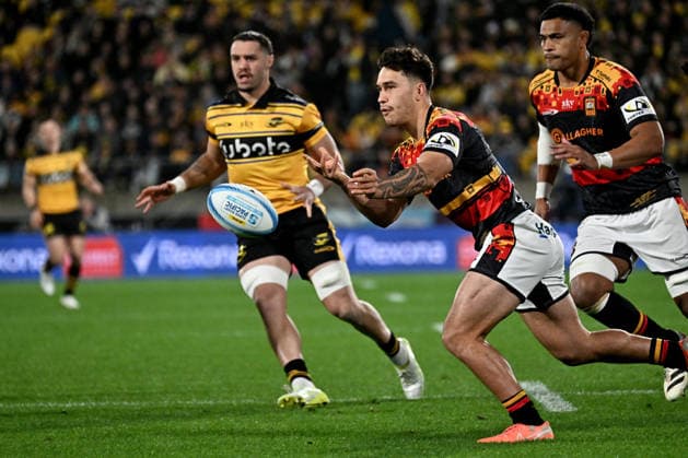 SUPER RUGBY FINAL, Kyle Brown of the Chiefs in action during the Super Rugby Pacific final match between the Wellington Hurricanes and the Waikato Chiefs at Hnry Stadium in Wellington, New Zealand, Saturday, June 20, 2026. ( NO ARCHIVING, EDITORIAL USE ONLY, AUSTRALIA USE ONLY WELLINGTON NEW ZEALAND  Copyright: xMasanorixUdagawax 20260620142310542124