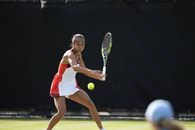 Lexus Nottingham Open - Day Five Nottingham, England 19 Jun 2026 Leylah Fernandez in action during their Quarter Final doubles match at the 2026 Lexus Nottingham Open Women s tennis tournament taking place at the Nottingham Tennis Centre, Nottingham, England. Nottingham Great Britain United Kingdom  Copyright: xOwenxHammondx originalFilename:hammond-2026lexu260619_npviK.jpg
