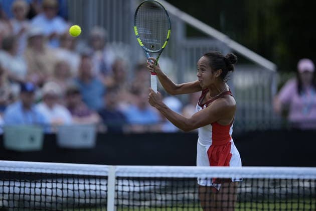 Lexus Nottingham Open - Day Five Nottingham, England 19 Jun 2026 Leylah Fernandez in action during their Quarter Final doubles match at the 2026 Lexus Nottingham Open Women s tennis tournament taking place at the Nottingham Tennis Centre, Nottingham, England. Nottingham Great Britain United Kingdom  Copyright: xOwenxHammondx originalFilename:hammond-2026lexu260619_npDcK.jpg