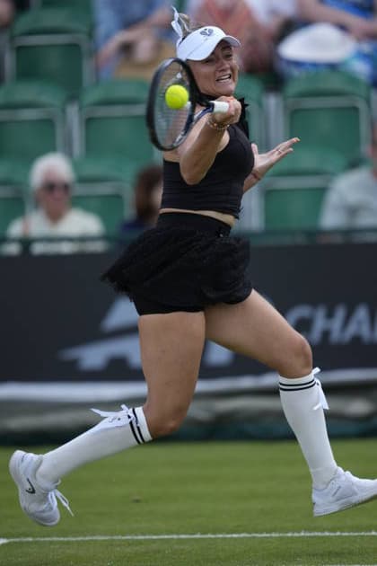 Lexus Nottingham Open - Day Five Nottingham, England 19 Jun 2026 Iryna Shymanovich in action during their Semi Final doubles match at the 2026 Lexus Nottingham Open Women s tennis tournament taking place at the Nottingham Tennis Centre, Nottingham, England. Nottingham Great Britain United Kingdom  Copyright: xOwenxHammondx originalFilename:hammond-2026lexu260619_np2nA.jpg
