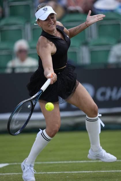Lexus Nottingham Open - Day Five Nottingham, England 19 Jun 2026 Iryna Shymanovich in action during their Semi Final doubles match at the 2026 Lexus Nottingham Open Women s tennis tournament taking place at the Nottingham Tennis Centre, Nottingham, England. Nottingham Great Britain United Kingdom  Copyright: xOwenxHammondx originalFilename:hammond-2026lexu260619_npR5g.jpg