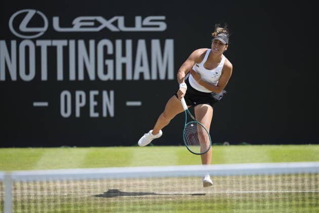 Lexus Nottingham Open - Day Five Nottingham, England 19 Jun 2026 Jessica Bouzas Maneiro in action during their Quarter final Singles match at the 2026 Lexus Nottingham Open Women s tennis tournament taking place at the Nottingham Tennis Centre, Nottingham, England. Nottingham Great Britain United Kingdom  Copyright: xOwenxHammondx originalFilename:hammond-2026lexu260619_np8QY.jpg