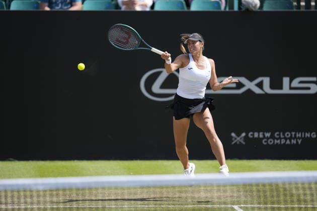 Lexus Nottingham Open - Day Five Nottingham, England 19 Jun 2026 Jessica Bouzas Maneiro in action during their Quarter final Singles match at the 2026 Lexus Nottingham Open Women s tennis tournament taking place at the Nottingham Tennis Centre, Nottingham, England. Nottingham Great Britain United Kingdom  Copyright: xOwenxHammondx originalFilename:hammond-2026lexu260619_np2U2.jpg