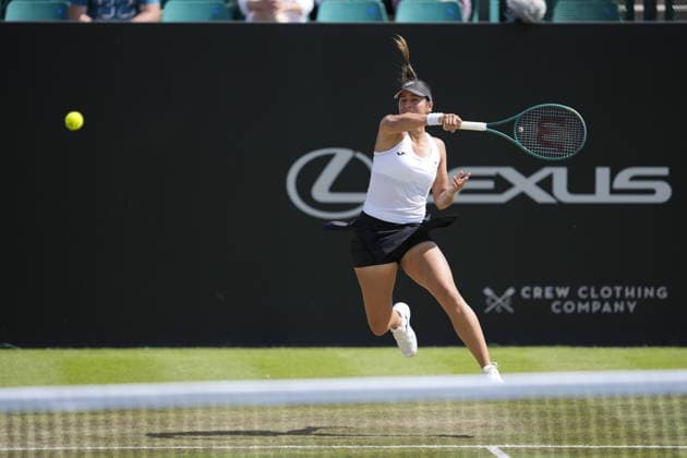 Lexus Nottingham Open - Day Five Nottingham, England 19 Jun 2026 Jessica Bouzas Maneiro in action during their Quarter final Singles match at the 2026 Lexus Nottingham Open Women s tennis tournament taking place at the Nottingham Tennis Centre, Nottingham, England. Nottingham Great Britain United Kingdom  Copyright: xOwenxHammondx originalFilename:hammond-2026lexu260619_npuRY.jpg