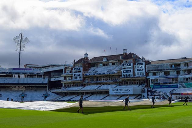 LONDON, ENGLAND JUNE 20 - General view inside Kia Oval before Day Four of the 2nd Rothesay Test Match game between England and New Zealand at Kia Oval on June 20, 2026 in London , England . (Photo by Keeran Marquis Sports Press Photo)  Copyright: xKeeranxMarquis SPPx Sportspressphoto_SPR171322