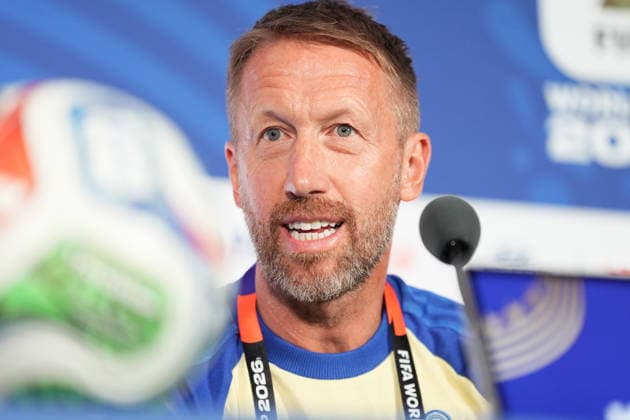 HOUSTON, USA 20260619 national team, Nationalteam captain Graham Potter and team captain Victor Nilsson Lindelöf during a press conference, PK, Pressekonferenz after the men s national team s training session on Friday at Houston Stadium, ahead of the group stage match against the Netherlands in the World Cup. ***The image is included in the SPORTS PACKAGE. For others PAYMENT IMAGE*** HOUSTON USA x9200x *** HOUSTON, USA 20260619 National team captain Graham Potter and team captain Victor Nilsson Lindelöf during a press conference following the men’s national team’s training session on Friday at Houston Stadium, ahead of the group stage match against the Netherlands in the World Cup The image is included in the SPORTS PACKAGE. For others, PAYMENT IMAGE HOUSTON, USA x9200x,detected_source_language  Copyright: xBjörnxLarssonxRosvall TTx WORLD CUP 2026 PRESS CONFERENCE