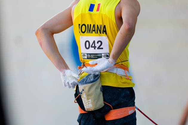 CLIMBING - World Climbing Series INNSBRUCK,AUSTRIA,20.JUN.26 - CLIMBING - World Climbing Series, lead. Image shows a feature with hands.  GEPAxpictures xMarkoxVulic