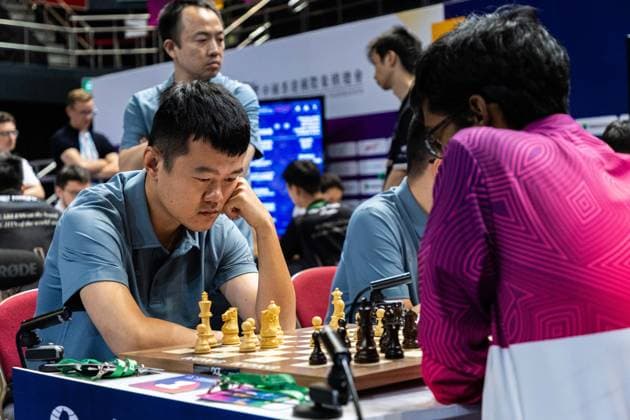 June 20, 2026, Hong Kong, Hong Kong, China: Chess Grandmasters DING LIREN (CHI) and RAMESHBABU PRAGGNANANDHAA (IND) duel in a Blitz match at the 2026 FIDE World Team Rapid and Blitz Chess Championship in Hong Kong.Chess Hong Kong China - ZUMAm298 0859596361st Copyright: xJamesxModestox