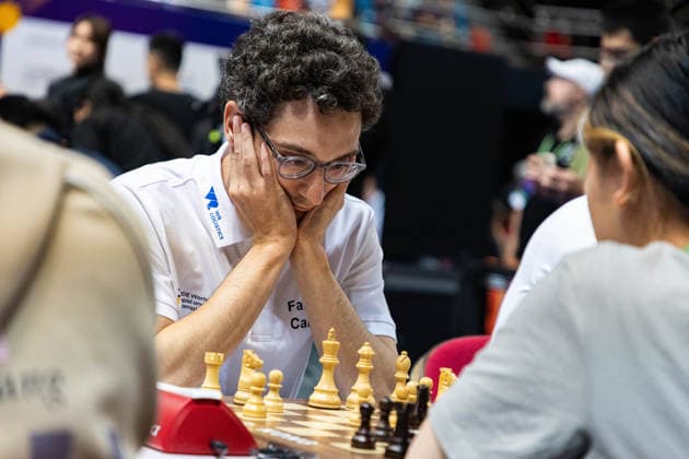 June 20, 2026, Hong Kong, Hong Kong, China: Chess Grandmaster FABIANO CARUANA (USA) during a Blitz match at the 2026 FIDE World Team Rapid and Blitz Chess Championship in Hong Kong. Hong Kong China - ZUMAm298 0859596882st Copyright: xJamesxModestox