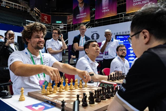 June 20, 2026, Hong Kong, Hong Kong, China: WR Chess during a Blitz match at the 2026 FIDE World Team Rapid and Blitz Chess Championship in Hong Kong. Hong Kong China - ZUMAm298 0859596928st Copyright: xJamesxModestox