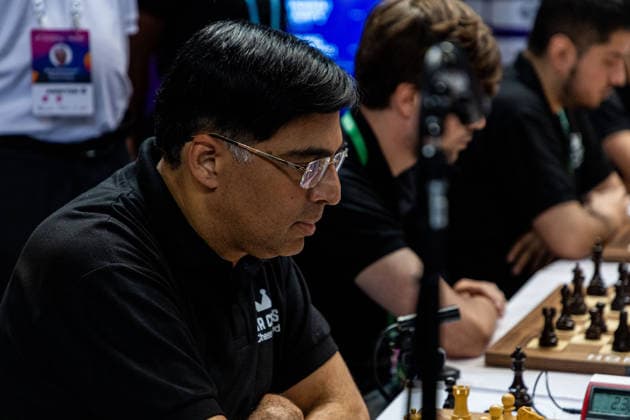 June 20, 2026, Hong Kong, Hong Kong, China: Chess Grandmasters MAGNUS CARLSEN (NOR) and VISWANATHAN ANAND (IND) duel in a Blitz match at the 2026 FIDE World Team Rapid and Blitz Chess Championship in Hong Kong. Hong Kong China - ZUMAm298 0859596945st Copyright: xJamesxModestox