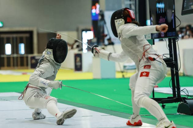 June 19, 2026, New Delhi, Delhi, India: Sera Azuma of Japan vs. Cheng Hiu Wai Valerie of Hong Kong during Asian Senior Fencing Championships 2026 (Women s Foil) at Bharat Mandapam Convention Centre, New Delhi, India on 19th June 2026. New Delhi India - ZUMAd207 20260619_zsp_d207_298 Copyright: xAvijitxDasx