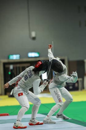 June 19, 2026, New Delhi, Delhi, India: Sera Azuma of Japan vs. Cheng Hiu Wai Valerie of Hong Kong during Asian Senior Fencing Championships 2026 (Women s Foil) at Bharat Mandapam Convention Centre, New Delhi, India on 19th June 2026. New Delhi India - ZUMAd207 20260619_zsp_d207_301 Copyright: xAvijitxDasx