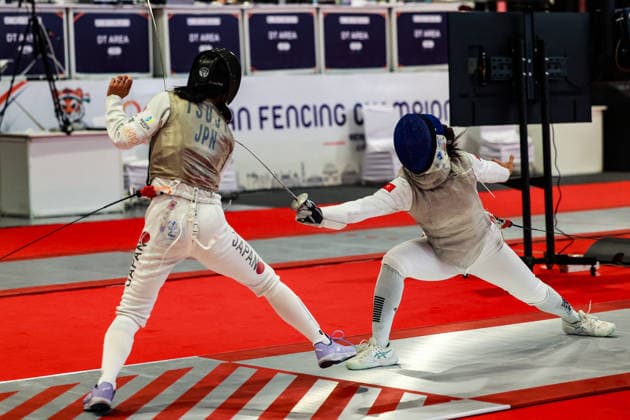 June 19, 2026, New Delhi, Delhi, India: Sumire Tsuji of Japan vs. Daphne Chan Nok sze of Hong Kong during Asian Senior Fencing Championships 2026 (Women s Foil) at Bharat Mandapam Convention Centre, New Delhi, India on 19th June 2026. Fencing 2026: Asian Senior Fencing Championships 2026  - ZUMAd207 20260619_zsp_d207_304 Copyright: xAvijitxDasx