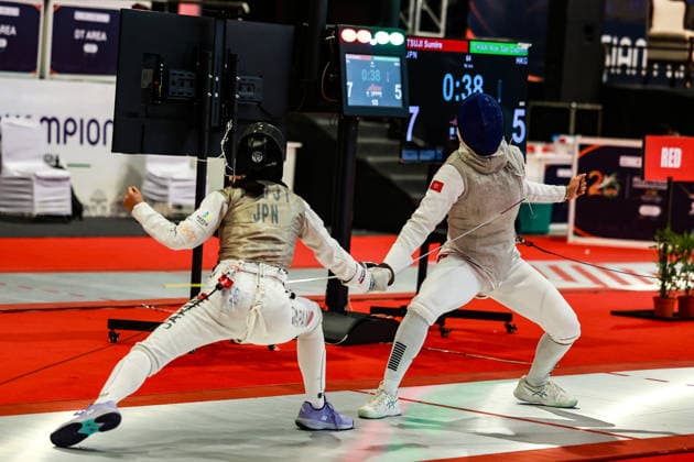 June 19, 2026, New Delhi, Delhi, India: Sumire Tsuji of Japan vs. Daphne Chan Nok sze of Hong Kong during Asian Senior Fencing Championships 2026 (Women s Foil) at Bharat Mandapam Convention Centre, New Delhi, India on 19th June 2026. New Delhi India - ZUMAd207 20260619_zsp_d207_305 Copyright: xAvijitxDasx