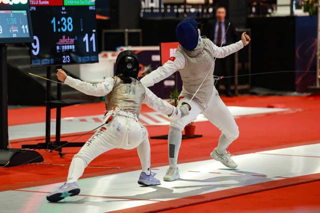 June 19, 2026, New Delhi, Delhi, India: Sumire Tsuji of Japan vs. Daphne Chan Nok Sze of Hong Kong during Asian Senior Fencing Championships 2026 (Women s Foil) at Bharat Mandapam Convention Centre, New Delhi, India on 19th June 2026. New Delhi India - ZUMAd207 20260619_zsp_d207_308 Copyright: xAvijitxDasx