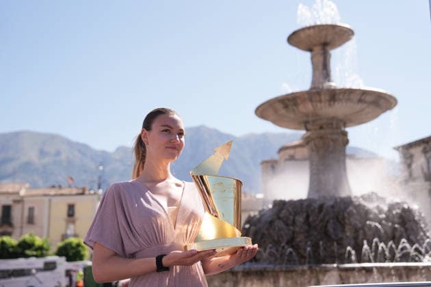 The trophy during Stage 7 of the Giro Next Gen 2026, from Sulmona to Piana delle Mele (Guardiagrele), Italy, Saturday, June 20, 2026.  Copyright: xFabioxFerrari LaPressex