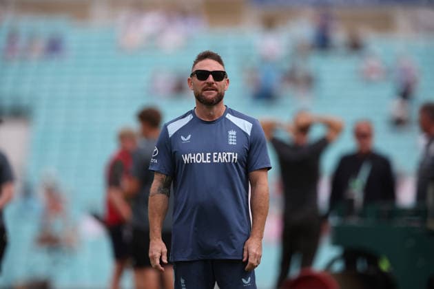 England v New Zealand, International Test Match 2026 England Head Coach Brendon McCullum during the International Test Match 2026 match between England and New Zealand at the Oval, London, UK on 20 June 2026. London Oval London UK Editorial use only , Copyright: xChrisxFoxwellx PSI-24390-0004