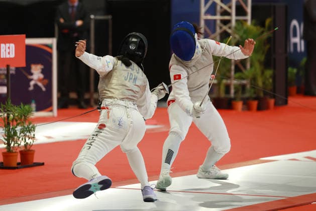 June 19, 2026, New Delhi, Delhi, India: Sumire Tsuji of Japan vs. Daphne Chan Nok Sze of Hong Kong during Asian Senior Fencing Championships 2026 (Women s Foil) at Bharat Mandapam Convention Centre, New Delhi, India on 19th June 2026. New Delhi India - ZUMAd207 20260619_zsp_d207_315 Copyright: xAvijitxDasx