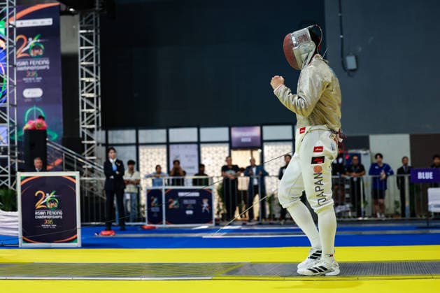 June 19, 2026, New Delhi, Delhi, India: Mao Kokubo of Japan during Oh Sanguk of South Korea vs. Mao Kokubo of Japan, Asian Senior Fencing Championships 2026 (Men s Sabre) at Bharat Mandapam Convention Centre, New Delhi, India on 19th June 2026. Fencing 2026: Asian Senior Fencing Championships 2026  - ZUMAd207 20260619_zsp_d207_327 Copyright: xAvijitxDasx
