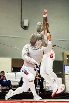 June 19, 2026, New Delhi, Delhi, India: Tsumori Shido (Japan) vs. Chan Lok Hei Royce (Hong Kong) during Asian Senior Fencing Championships 2026 (Men s Sabre) at Bharat Mandapam Convention Centre, New Delhi, India on 19th June 2026. Fencing 2026: Asian Senior Fencing Championships 2026  - ZUMAd207 20260619_zsp_d207_331 Copyright: xAvijitxDasx