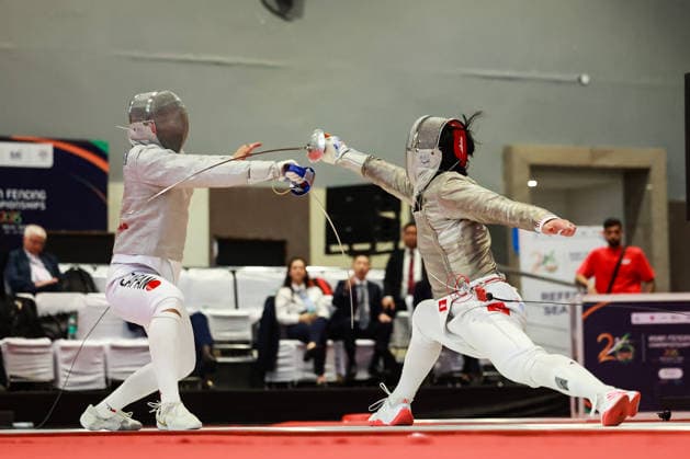 June 19, 2026, New Delhi, Delhi, India: Tsumori Shido (Japan) vs. Chan Lok Hei Royce (Hong Kong) during Asian Senior Fencing Championships 2026 (Men s Sabre) at Bharat Mandapam Convention Centre, New Delhi, India on 19th June 2026. Fencing 2026: Asian Senior Fencing Championships 2026  - ZUMAd207 20260619_zsp_d207_341 Copyright: xAvijitxDasx