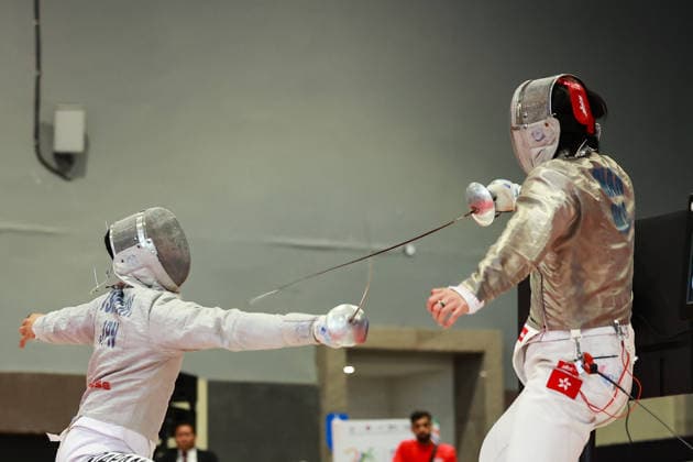 June 19, 2026, New Delhi, Delhi, India: Tsumori Shido (Japan) vs. Chan Lok Hei Royce (Hong Kong) during Asian Senior Fencing Championships 2026 (Men s Sabre) at Bharat Mandapam Convention Centre, New Delhi, India on 19th June 2026. New Delhi India - ZUMAd207 20260619_zsp_d207_337 Copyright: xAvijitxDasx
