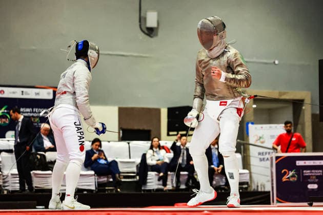 June 19, 2026, New Delhi, Delhi, India: Tsumori Shido (Japan) vs. Chan Lok Hei Royce (Hong Kong) during Asian Senior Fencing Championships 2026 (Men s Sabre) at Bharat Mandapam Convention Centre, New Delhi, India on 19th June 2026. Fencing 2026: Asian Senior Fencing Championships 2026  - ZUMAd207 20260619_zsp_d207_342 Copyright: xAvijitxDasx
