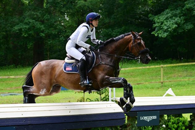 GER; Luhmuehlen 2026 Vielseitigkeit, Gelaendepruefung LONGINES CCI5*-L 20.06.2026, GER; Luhmuehlen 2026, Vielseitigkeit, LONGINES CCI5*-L-Gelaende, im Bild Halle Coon (USA) auf Kapriccio am Longine Teich *** GER Luhmuehlen 2026 Eventing, Cross-Country Test LONGINES CCI5 L June 20, 2026, GER Luhmühlen 2026, Eventing, LONGINES CCI5 L Cross-Country, pictured nordphotoxGmbH xWitke nph00002