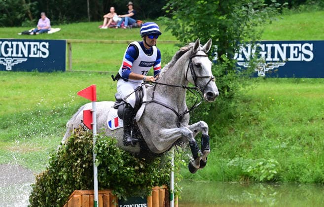 GER; Luhmuehlen 2026 Vielseitigkeit, Gelaendepruefung LONGINES CCI5*-L 20.06.2026, GER; Luhmuehlen 2026, Vielseitigkeit, LONGINES CCI5*-L-Gelaende, im Bild Benjamin Massie (FRA) auf Guess Star am Longine Teich *** GER Luhmuehlen 2026 Eventing, Cross-Country LONGINES CCI5 L June 20, 2026, GER Luhmuehlen 2026, Eventing, LONGINES CCI5 L Cross-Country, pictured nordphotoxGmbH xWitke nph00002