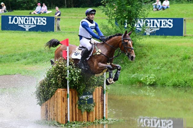 GER; Luhmuehlen 2026 Vielseitigkeit, Gelaendepruefung LONGINES CCI5*-L 20.06.2026, GER; Luhmuehlen 2026, Vielseitigkeit, LONGINES CCI5*-L-Gelaende, im Bild Sam Gillespie (GBR) auf But Not Till Now am Longine Teich *** GER Luhmuehlen 2026 Eventing, Cross-Country LONGINES CCI5 L June 20, 2026, GER Luhmühlen 2026, Eventing, LONGINES CCI5 L Cross-Country; pictured nordphotoxGmbH xWitke nph00002