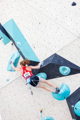 CLIMBING - World Climbing Series INNSBRUCK,AUSTRIA,20.JUN.26 - CLIMBING - World Climbing Series, lead. Image shows Noe Looser (SUI).  GEPAxpictures xMarkoxVulic